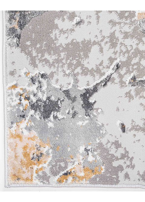 Tapete Abstracto Gris con Manchas en Ocre