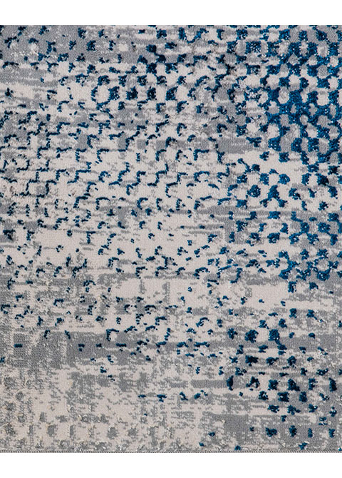 Tapete Abstracto Gris con Punteado en Azul - Vista alternativa