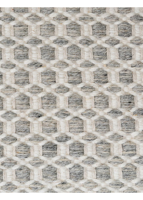 Tapete Texturizado Gris Claro con Retícula de Rombos en Relieve - Vista alternativa
