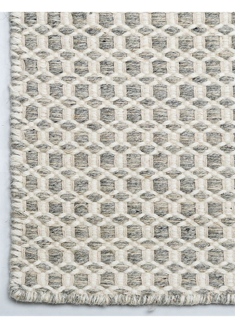 Tapete Texturizado Gris Claro con Retícula de Rombos en Relieve