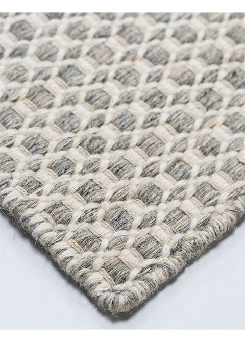 Tapete Texturizado Gris Claro con Retícula de Rombos en Relieve