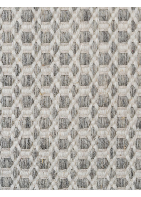 Tapete Texturizado Blanco con Retícula de Rombos en Relieve - Vista alternativa