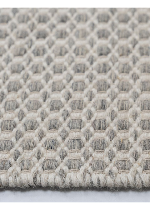 Tapete Texturizado Blanco con Retícula de Rombos en Relieve