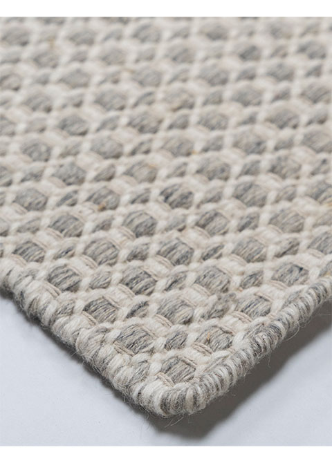 Tapete Texturizado Blanco con Retícula de Rombos en Relieve