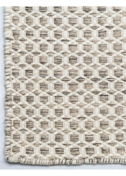 Tapete Texturizado Perla con Retícula de Rombos en Relieve