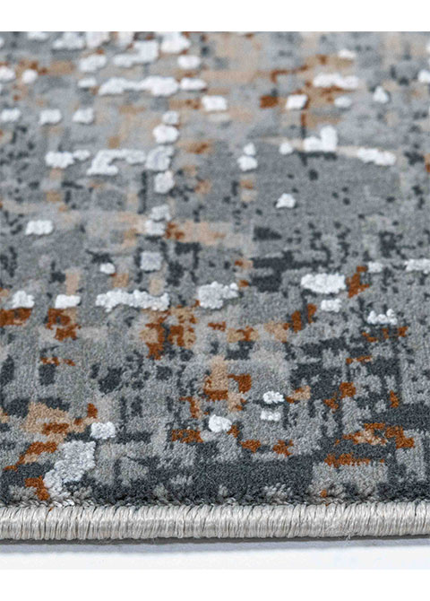 Tapete Abstracto Crema con Desgaste en Óxido y Carbón