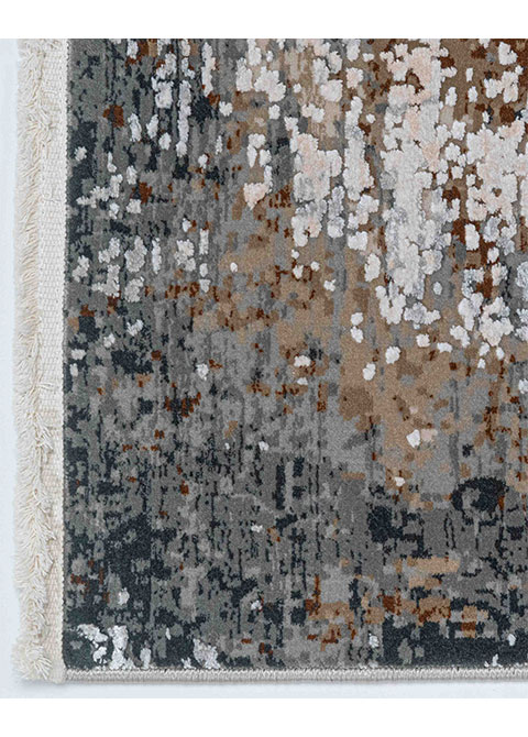 Tapete Abstracto Crema con Desgaste en Óxido y Carbón