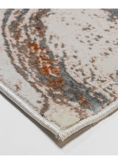Tapete Abstracto Crema con Remolinos de Mármol