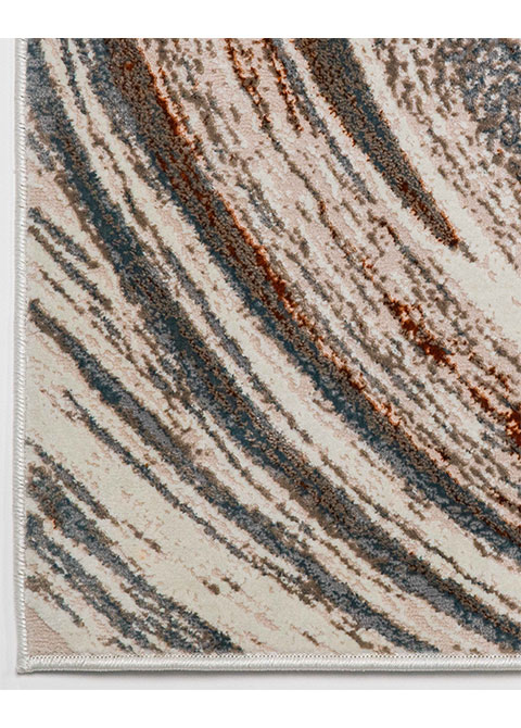 Tapete Abstracto Crema con Remolinos de Mármol