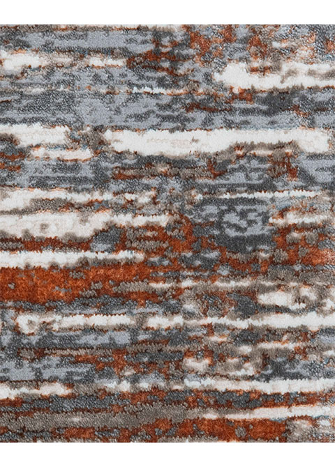 Tapete Abstracto Crema con Rayado Vertical en Óxido