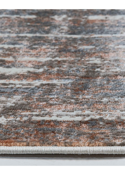 Tapete Abstracto Crema con Rayado Vertical en Óxido