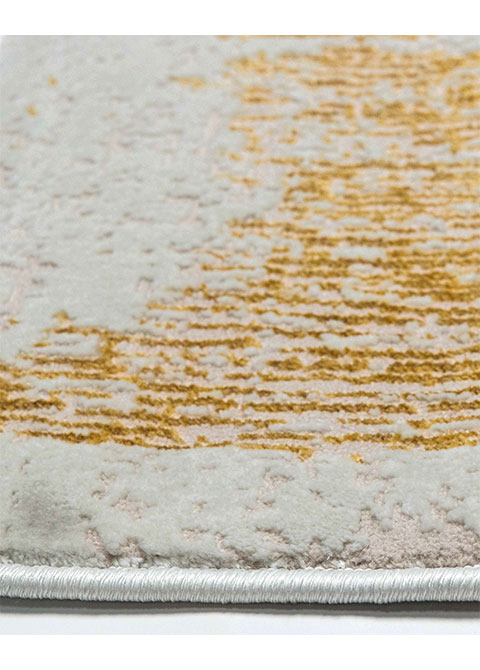 Tapete Abstracto Marfil con Barrido en Oro