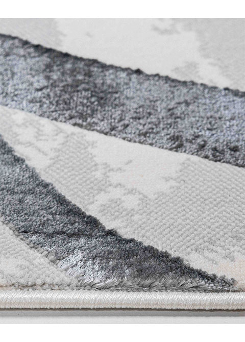 Tapete Abstracto Gris con Cintas Enlazadas