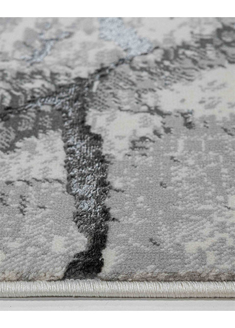 Tapete Abstracto Blanco con Grietas en Carbón