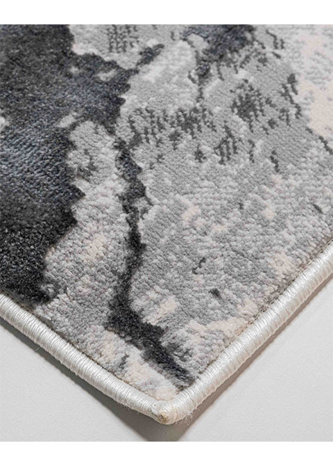 Tapete Abstracto Blanco con Grietas en Carbón