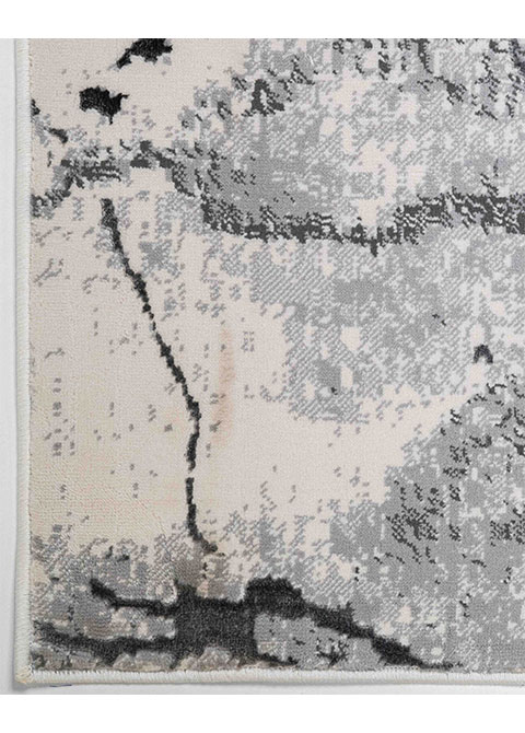 Tapete Abstracto Blanco con Grietas en Carbón