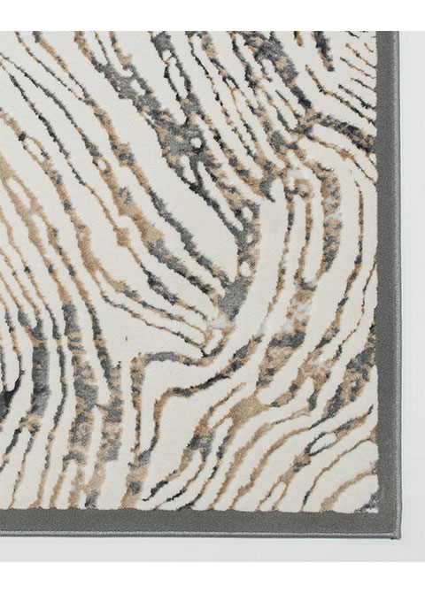 Tapete Abstracto Crema con Veta de Madera Ondulada