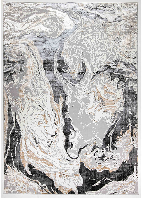 Tapete Abstracto Gris con Mármol de Vetas Profundas