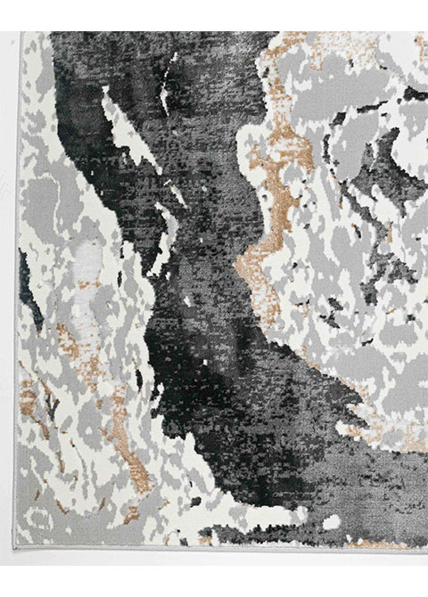 Tapete Abstracto Gris con Mármol de Vetas Profundas