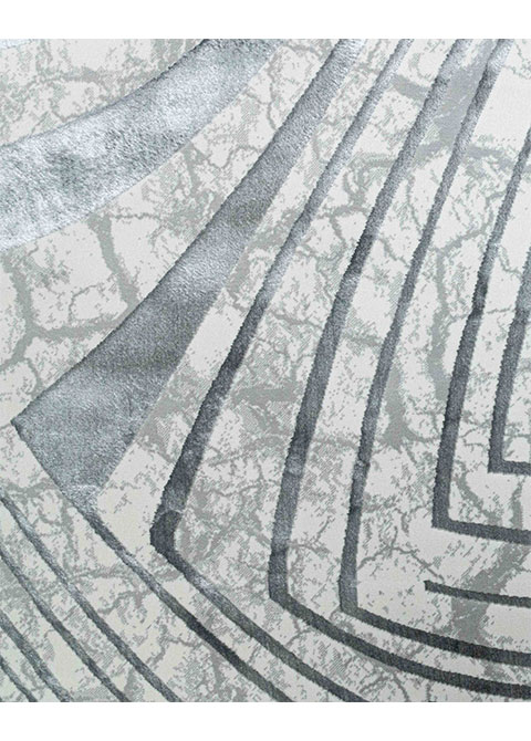 Tapete Geométrico Gris con Ondas Escalonadas - Vista alternativa