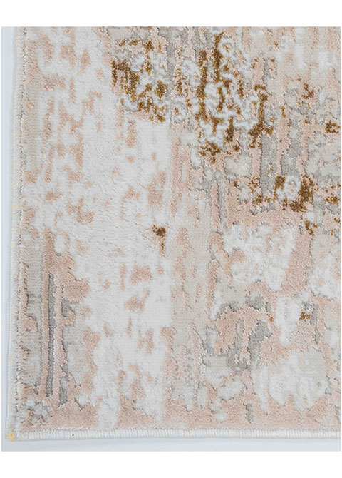 Tapete Abstracto Beige con Erosión en Oro