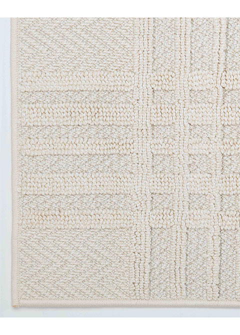 Tapete Texturizado Marfil con Marcos Concéntricos en Relieve