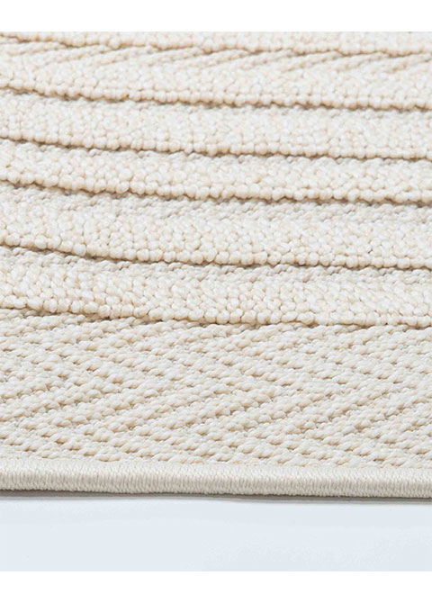 Tapete Texturizado Marfil con Marcos Concéntricos en Relieve