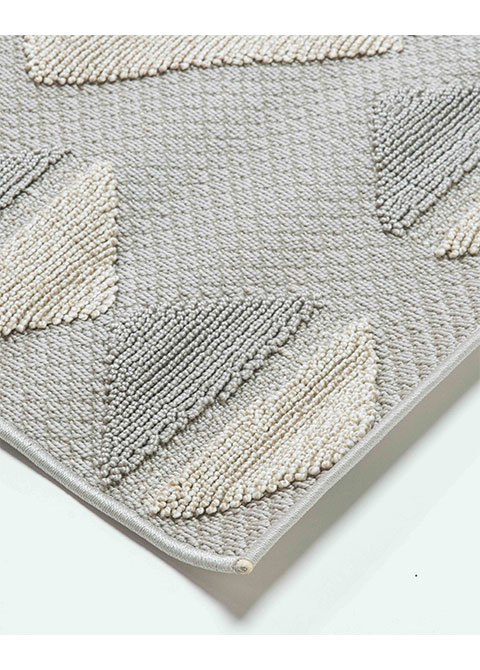 Tapete Geométrico Gris con Triángulos en Relieve