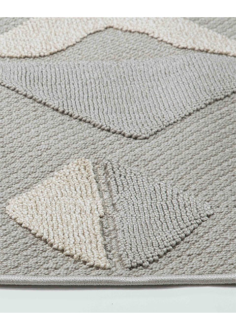 Tapete Geométrico Gris con Triángulos en Relieve