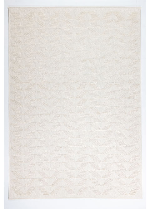 Tapete Texturizado Marfil con Zigzag en Relieve