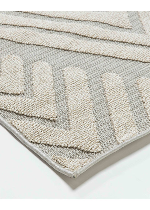 Tapete Geométrico Gris con Espigas en Relieve