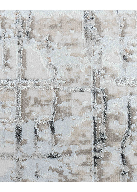 Tapete Abstracto Gris con Trama Cruzada en Cobre