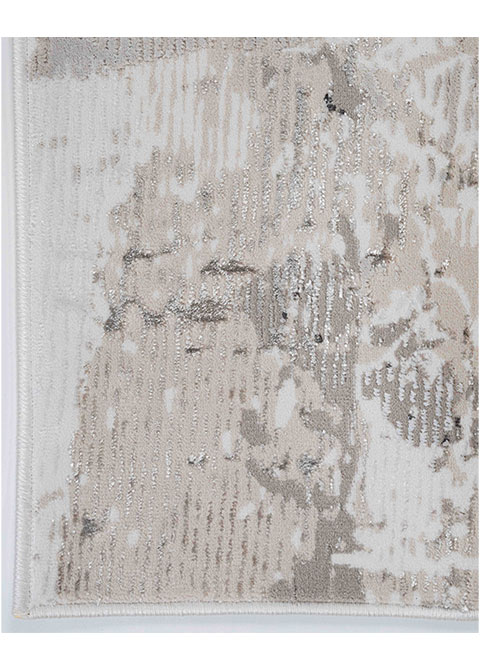 Tapete Abstracto Marfil con Barrido en Arena