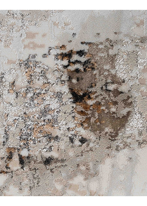 Tapete Abstracto Marfil con Círculos Barridos - Vista alternativa