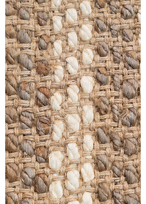 Tapete Tejido Beige con Trenzado Jaspeado - Vista alternativa