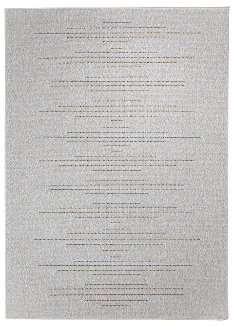 Tapete Geométrico Beige con Rombos Punteados en Oro
