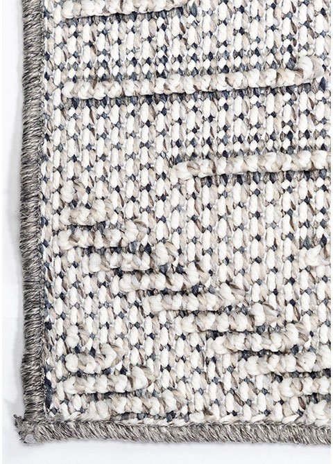 Tapete Geométrico Gris con Zigzag Quebrado en Relieve
