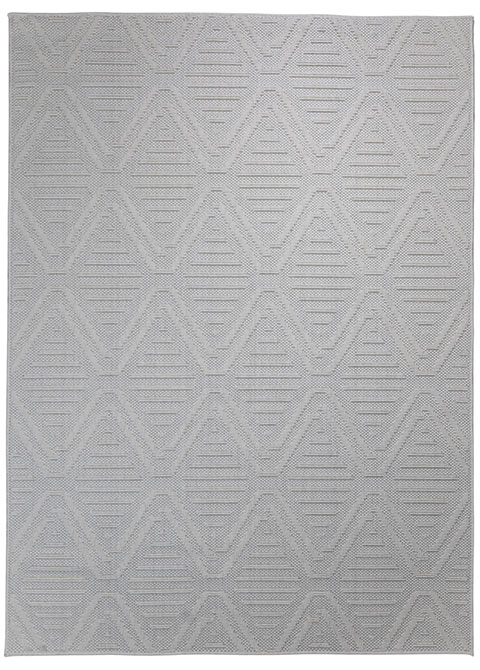 Tapete Geométrico Gris Claro con Rombos en Relieve