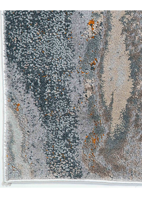 Tapete Redondo Beige con Mármol Arremolinado