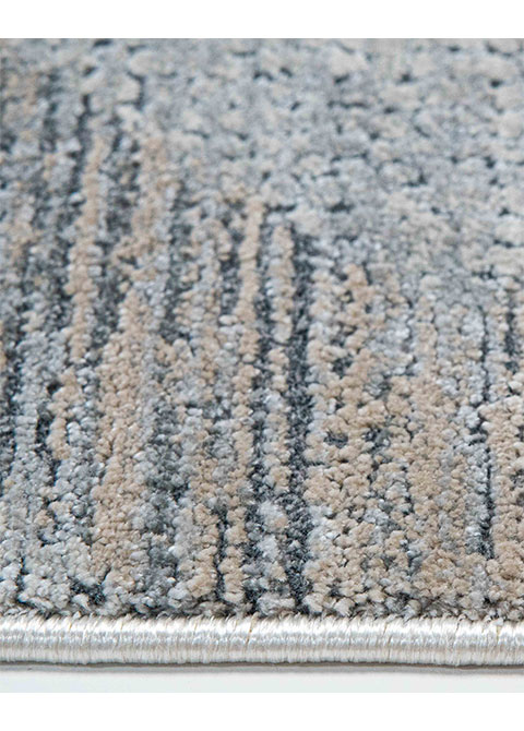 Tapete Geométrico Beige con Galones Escalonados