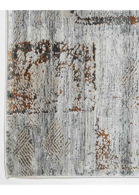 Tapete Abstracto Gris con Retazos Oxidados
