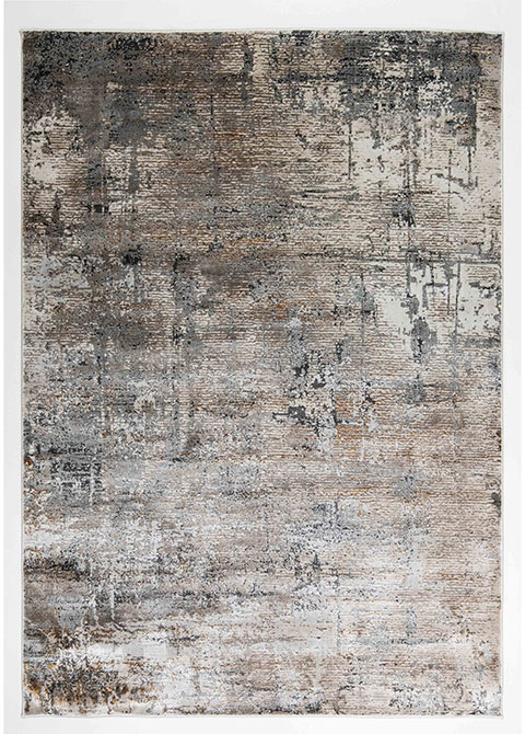 Tapete Abstracto Beige con Muro Raspado en Ocre