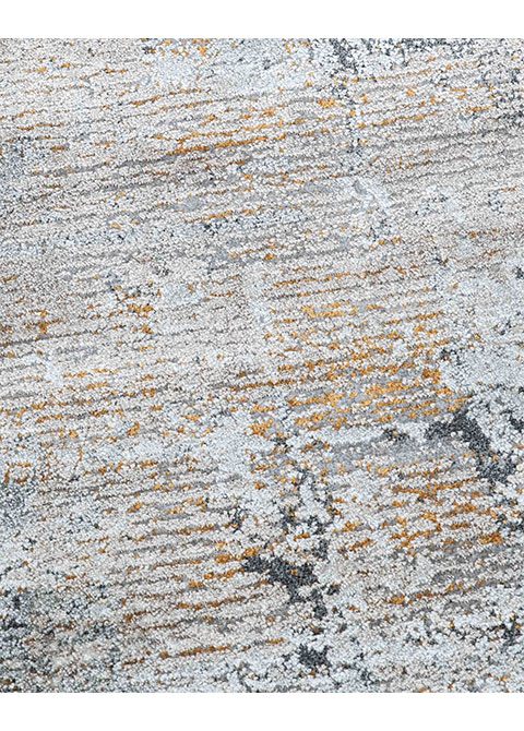 Tapete Abstracto Beige con Muro Raspado en Ocre - Vista alternativa