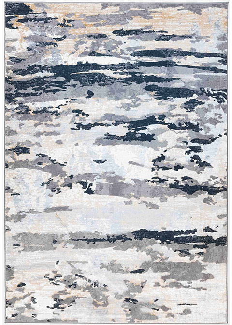 Tapete Abstracto Azul Marino con Oleaje sobre Gris