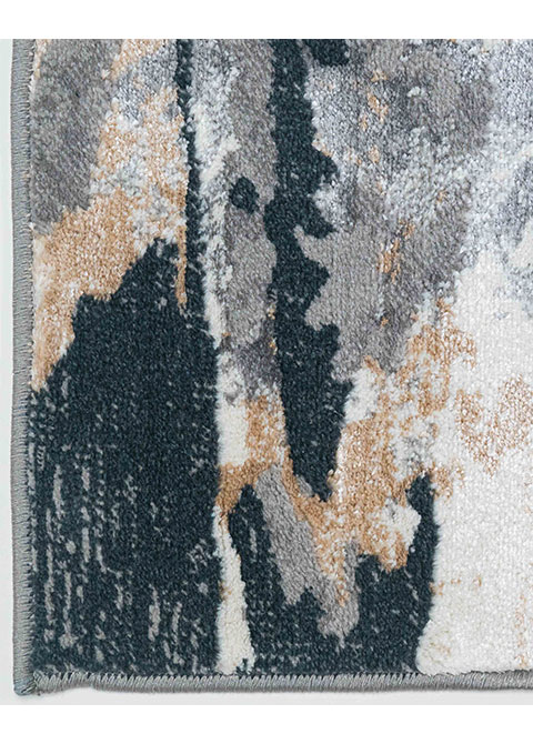 Tapete Abstracto Azul Marino con Oleaje sobre Gris