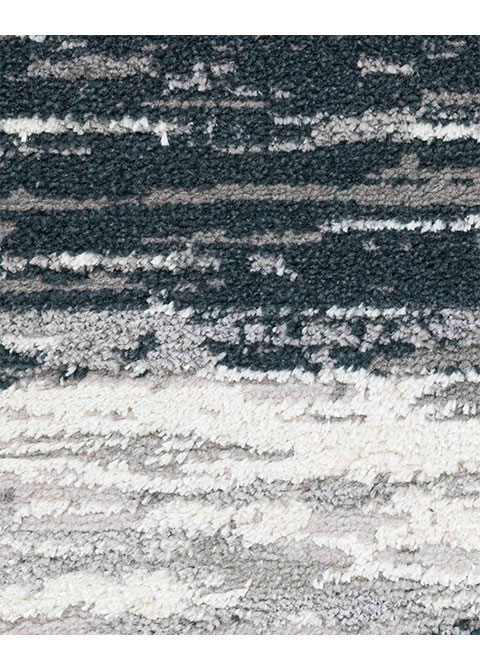 Tapete Abstracto Carbón con Salpicado Denso en Blanco - Vista alternativa