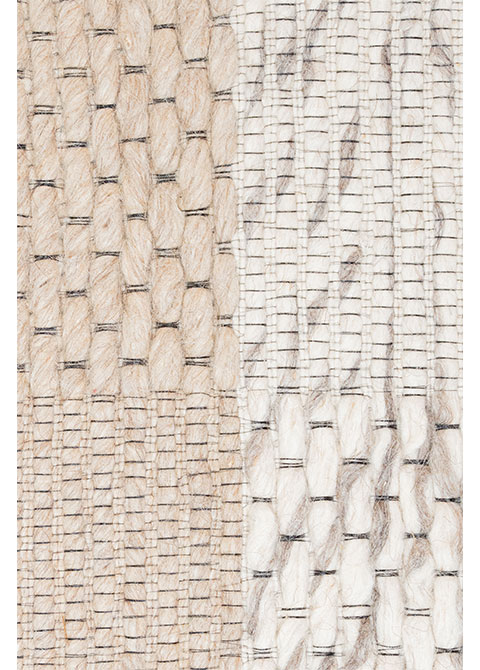 Tapete Geométrico Beige con Damero de Texturas - Vista alternativa