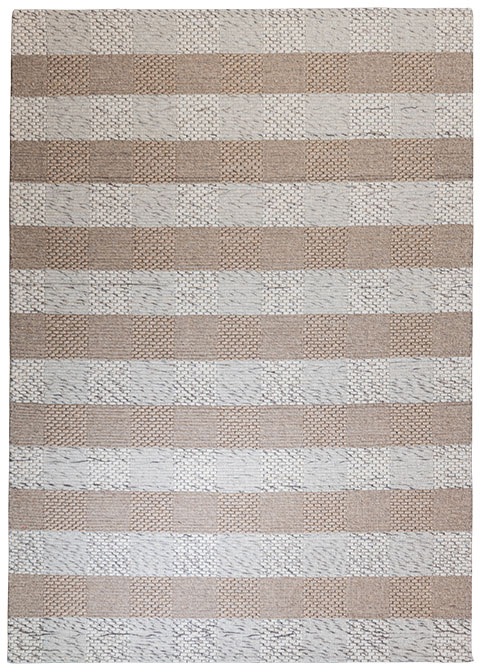 Tapete Geométrico Beige con Damero de Texturas