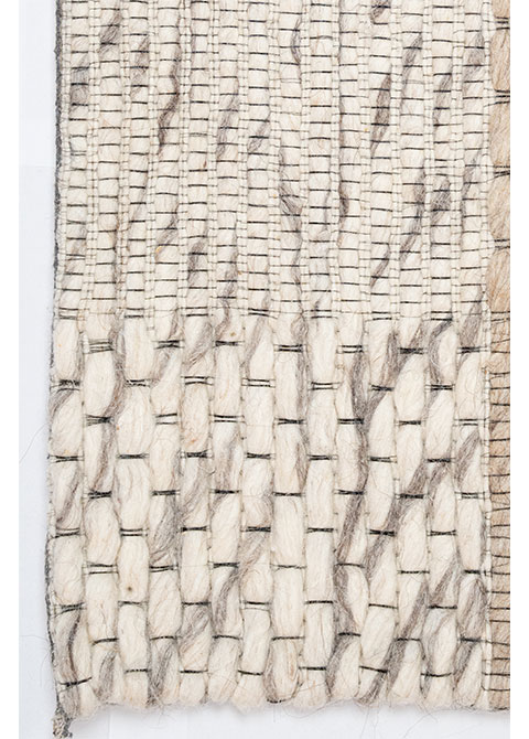 Tapete Geométrico Beige con Damero de Texturas
