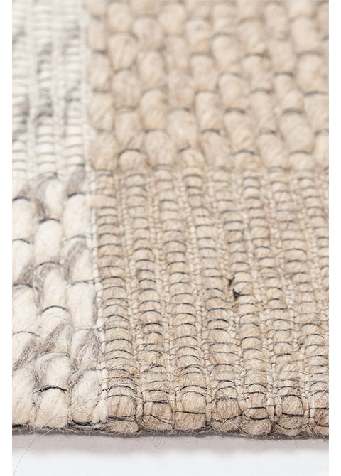 Tapete Geométrico Beige con Damero de Texturas